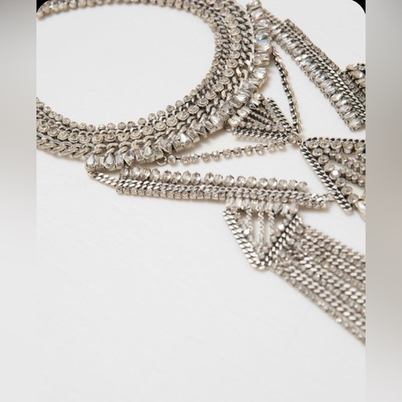 Zara Silver Tone Statement Necklace 💎💎💎 - Picture 3 of 10